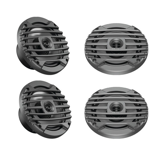HOLLEX marine speakers HBX 6.5 M-C zwart set van 4