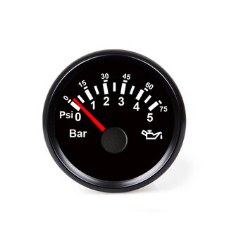 HOLLEX Oliedrukmeter Zwart 9-32V 0-5 Bar