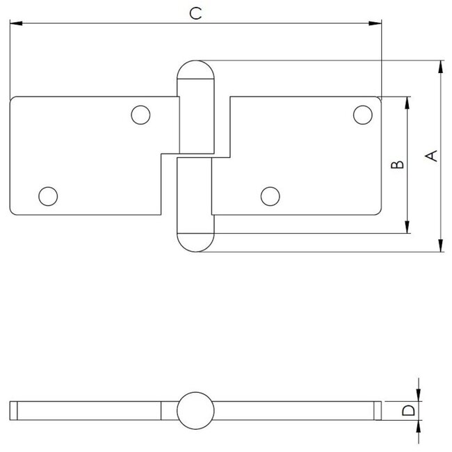 HOLLEX scharnier 51mm