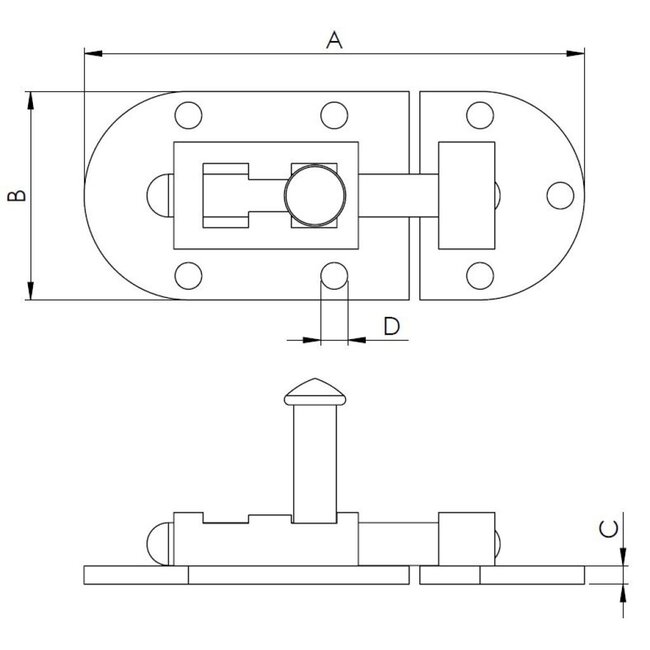 HOLLEX slotoverval 93,5x39mm