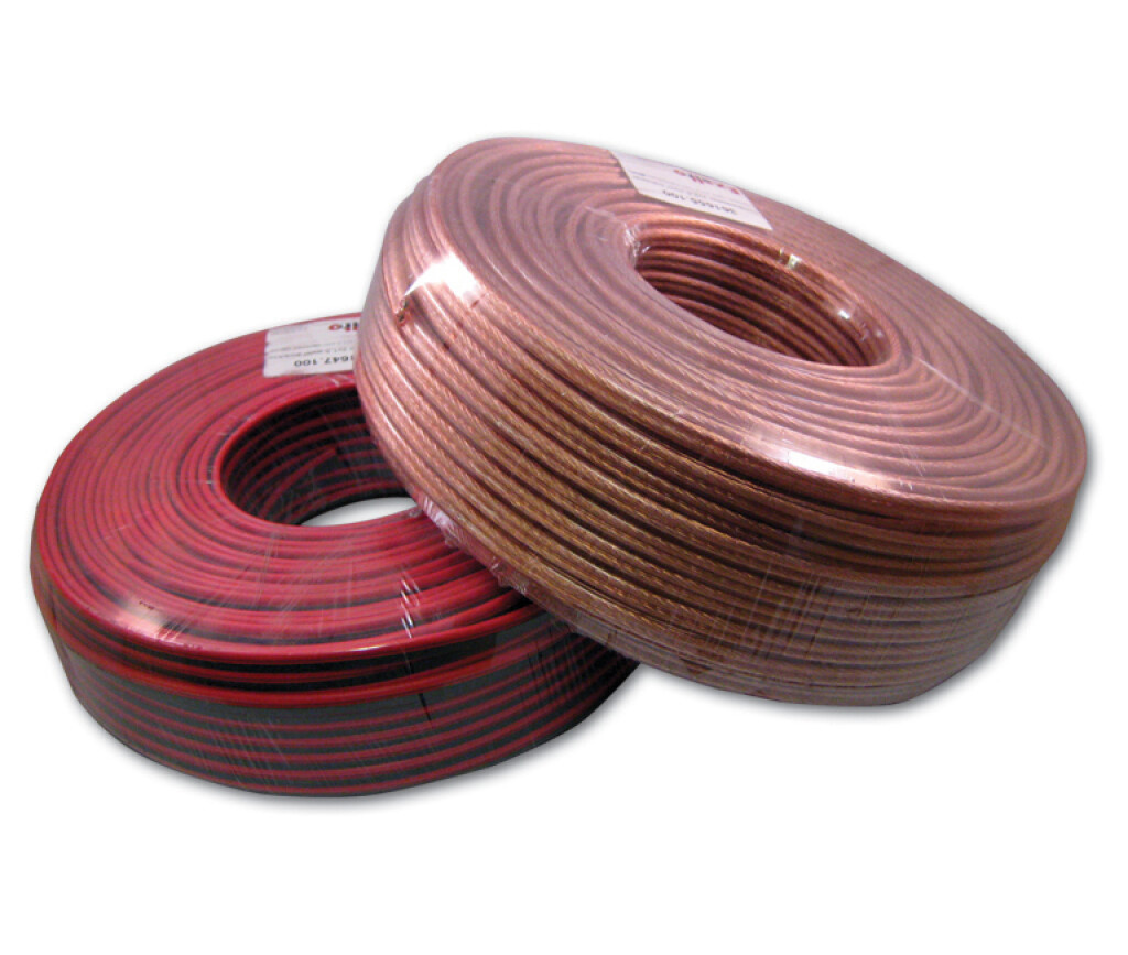 HOLLEX Speakerkabel 2x1,5 mm² zwart/rood 50 mtr