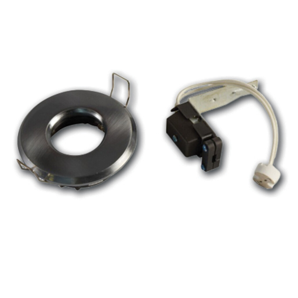 HOLLEX Armatuur MR16 Satijn Chr IP65 inb.ΓΈ65-72