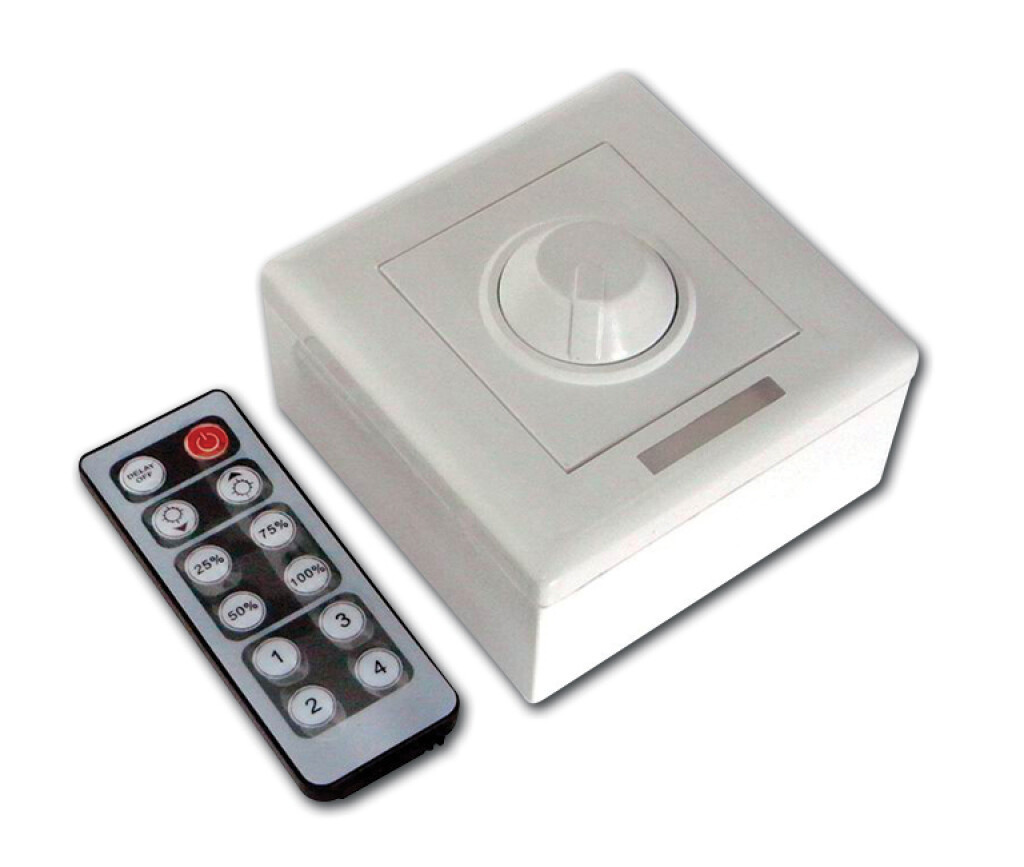 HOLLEX Dimmer in- opb met IR A/B draaiknop 12/24V