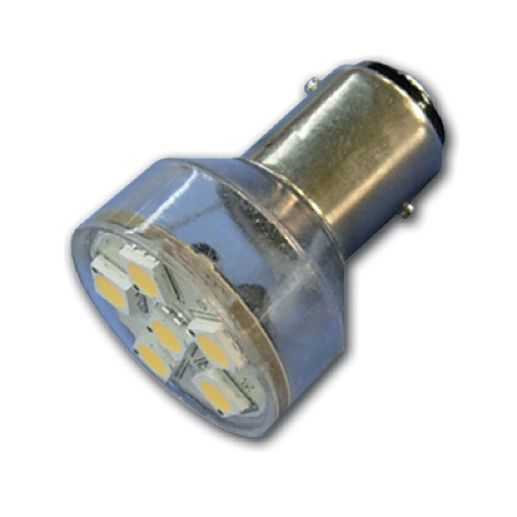 HOLLEX LED Ba15D 10-30V / 1,1W WW 6 LEDS