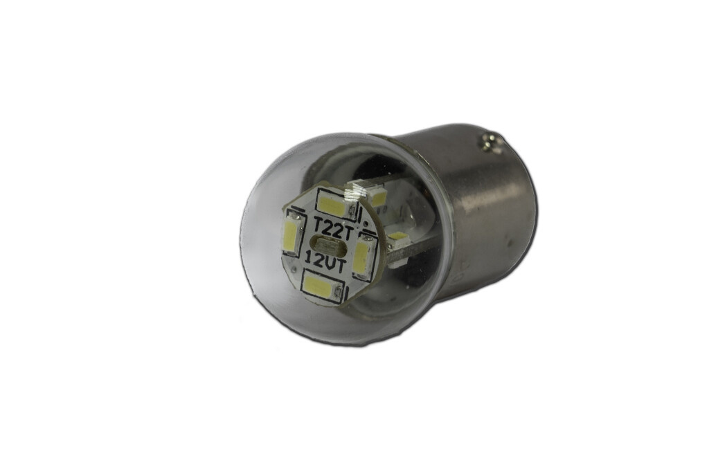 HOLLEX LED BA15S-Mini 10-30V / 1,5W - Koel Wit