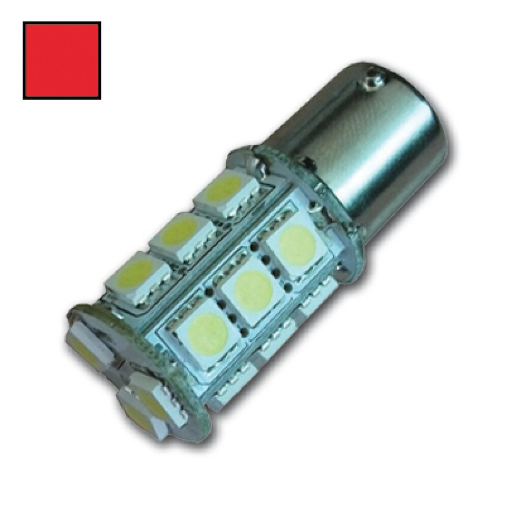 HOLLEX LED Bay15D 10-30V / 2,5W rood 18 LEDS