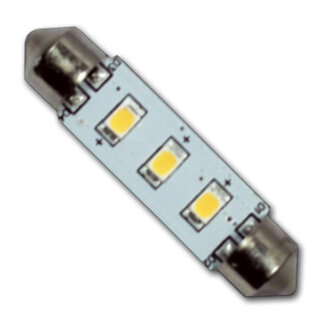 HOLLEX LED Festoon 10-30V / 0,5W WW 3 LEDS 42mm