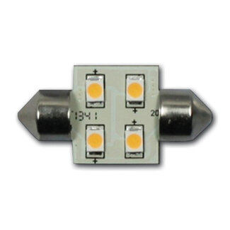HOLLEX LED Festoon 10-30V / 0,7W WW 4 LEDS 31mm