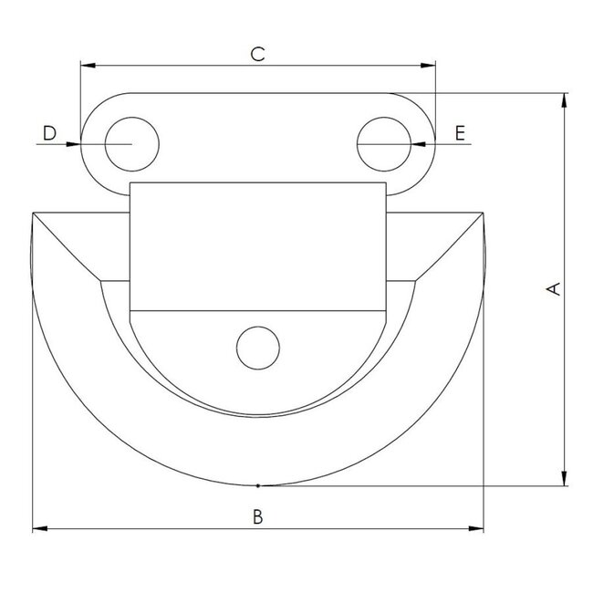 HOLLEX Dekoog neerklapbaar 46x45mm