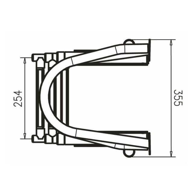 Talamex Zwemtrap telescopisch 3 + 1met  handrailing