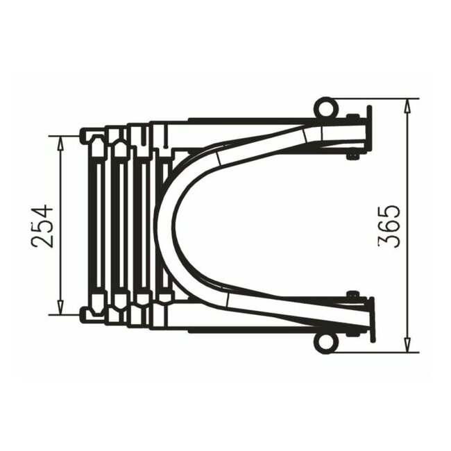Talamex Zwemtrap telescopisch 4+1 met handrailing