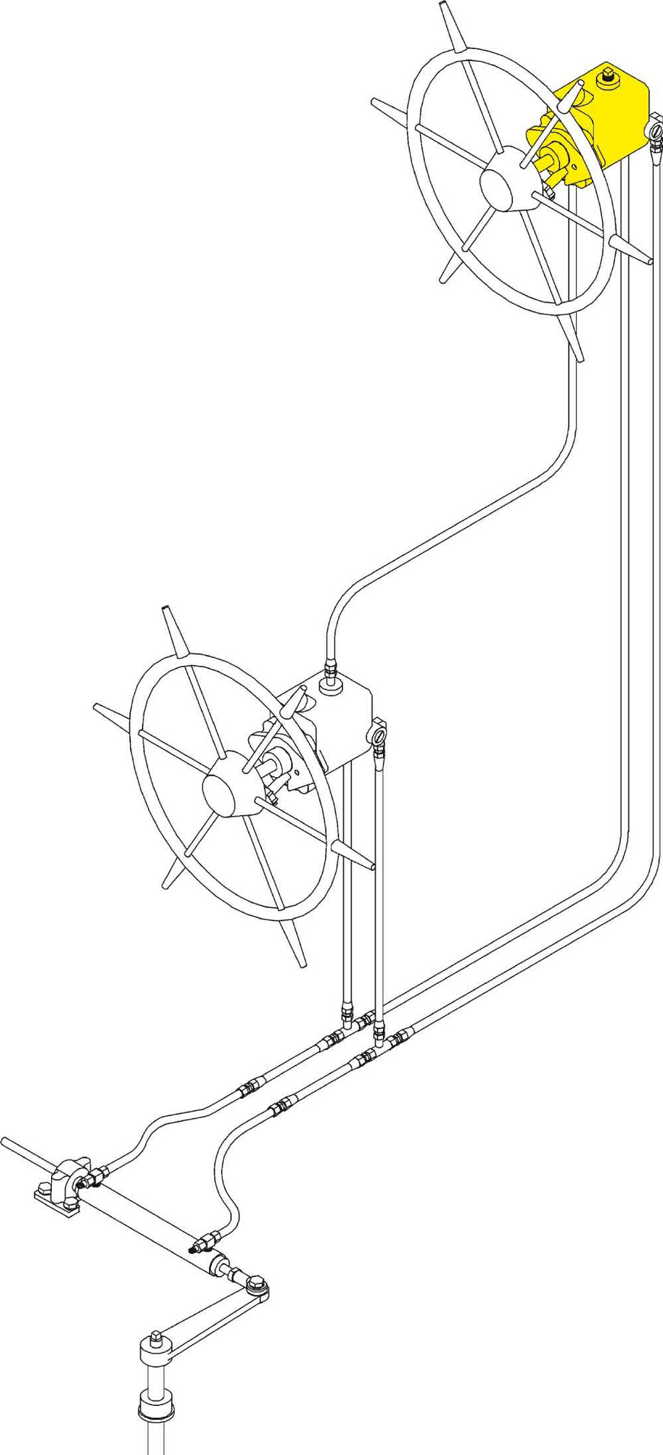 Allpa Seastar-set voor Systeem-7 * 228kgm / voor 2e Stuurstand