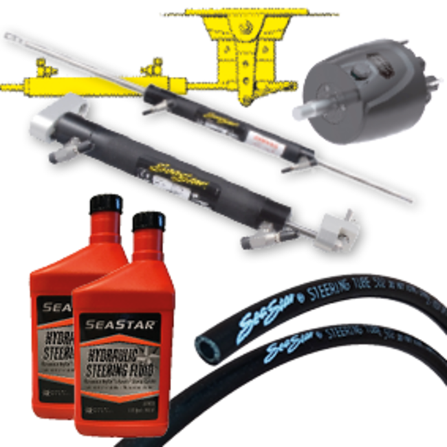 Allpa SeaStar Hydraulische sterndrivebesturing voor oudere Mercruisers & BMW (zonder stuurbekrachtiging)