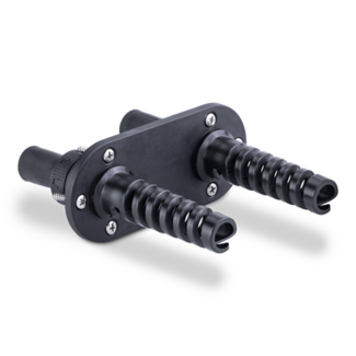 Allpa SeaStar Kit Field Installed Bulkhead, Dual Hose, Plastic