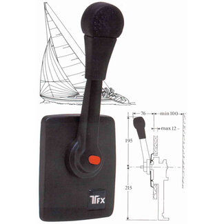 Allpa SeaStar Éénhandel motorbediening B80/S, zijmontage, speciaal model voor zeilboten