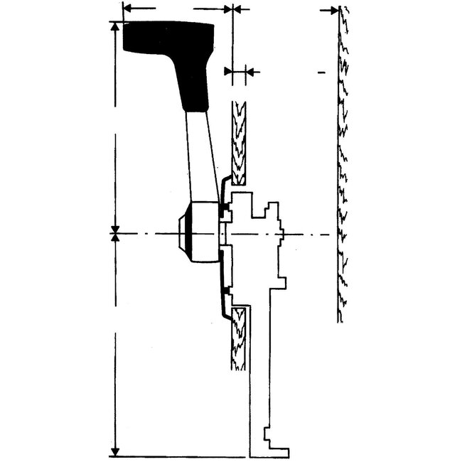 Allpa Éénhandel motorbediening B80, zijmontage, standaard