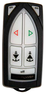 Allpa XFORCE Draadloze afst. bediening voor EB/SP 4-knops voor boeg-hekschroef-lier
