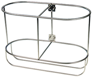 Allpa RVS Fenderhouders voor 2 stootwillen, recht model (Majoni 3, 4, 5, 6)