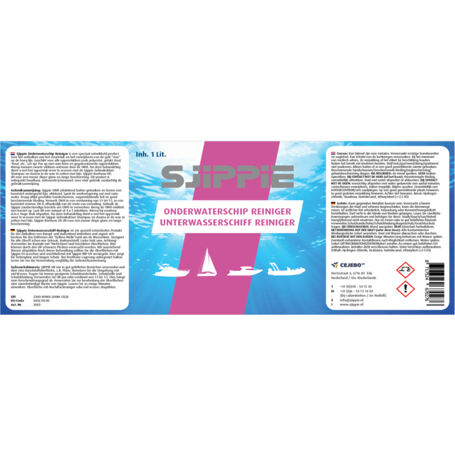 Sjippie Onderwaterschip reiniger / fles 1ltr