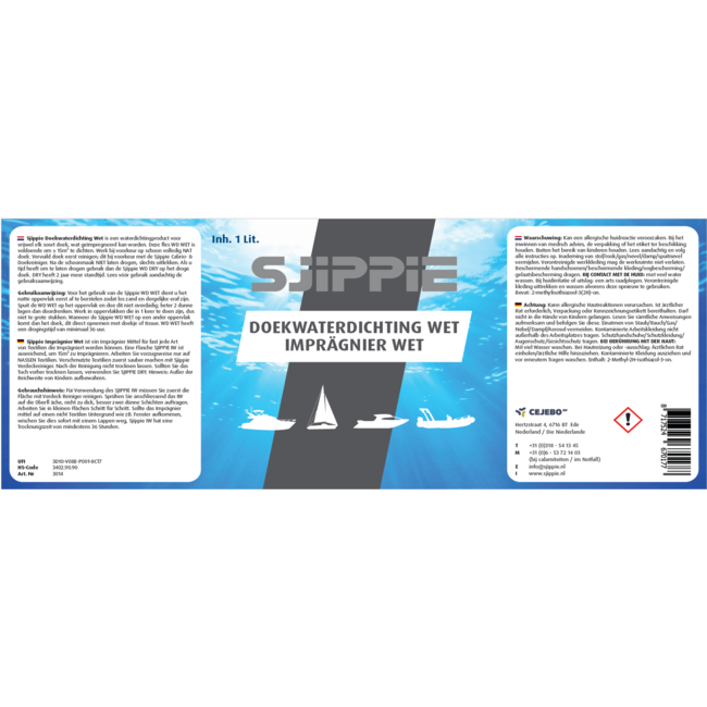 Sjippie Doekwaterdichting WET / sprayflacon 1ltr