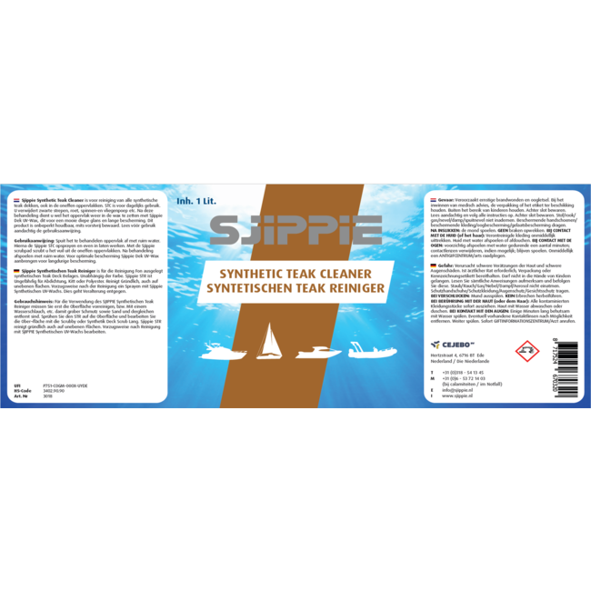 Sjippie Synthetic teak cleaner / sprayflacon 1ltr