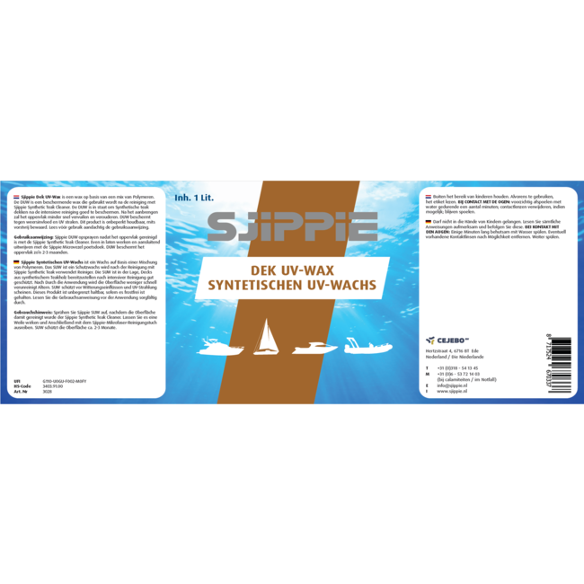 Sjippie Dek UV wax / sprayflacon 1ltr