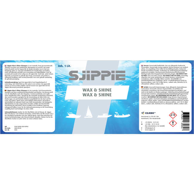 Sjippie Wax & shine / fles 1ltr