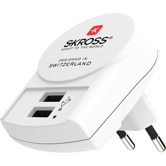 SKROSS REISSTEKKER EUROPA 2X USB (FRONT CONNECTION)