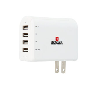 SKROSS REISSTEKKER US 4X USB (SIDE CONNECTION)