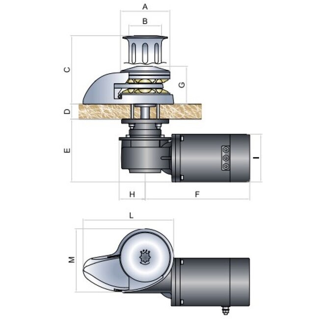Italwinch Smart Plus Ankerlier 12V 1500W / 10mm DIN766