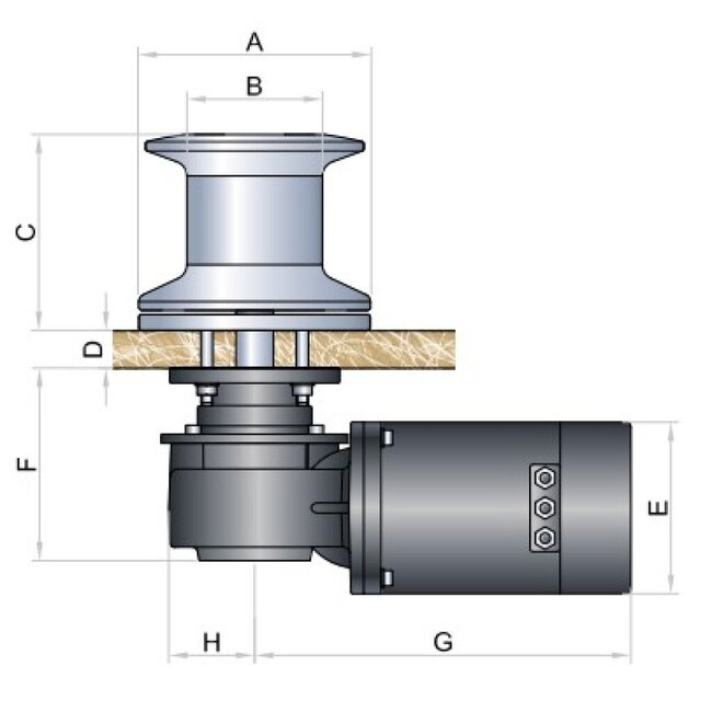 Italwinch Heron Kaapstander 24V 1500W max. 1290kg
