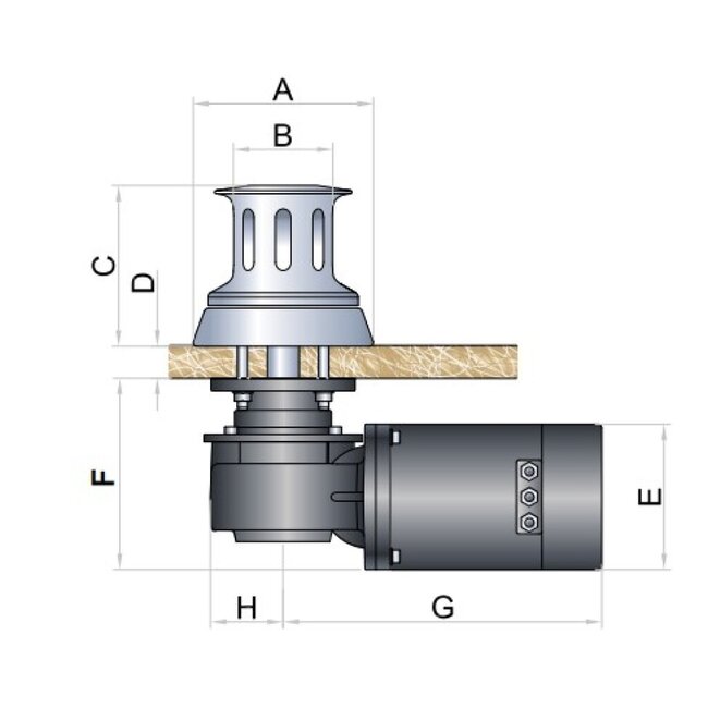 Italwinch Paros Lux Kaapstander 12V 700W max. 750kg