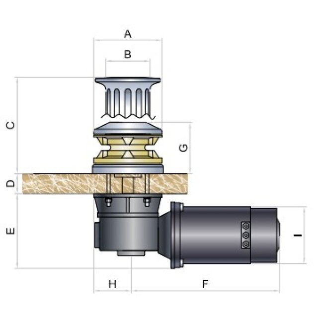 Italwinch Smart R1 Ankerlier 24V 700W / ketting 8 mm + drum