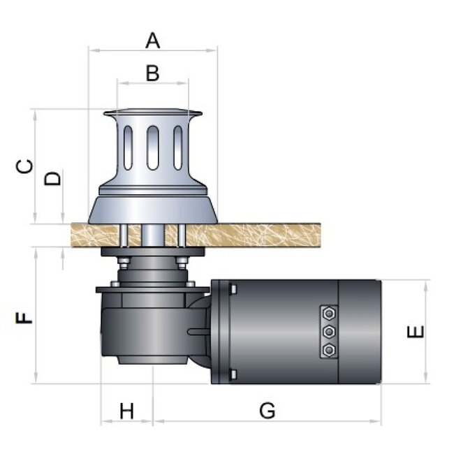 Italwinch Nestor Kaapstander 24V 1000W max. 1060kg