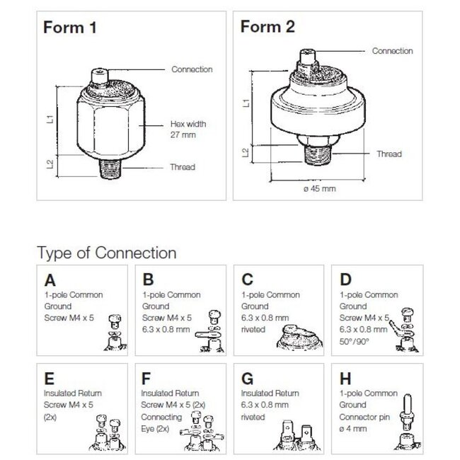 VDO VDO Drukschakelaar 1/8-27NPTF 10 bar