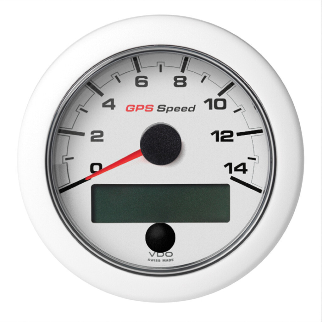 Veratron VDO OCL GPS Snelheidsmeter 0-14kn 85mm Wit
