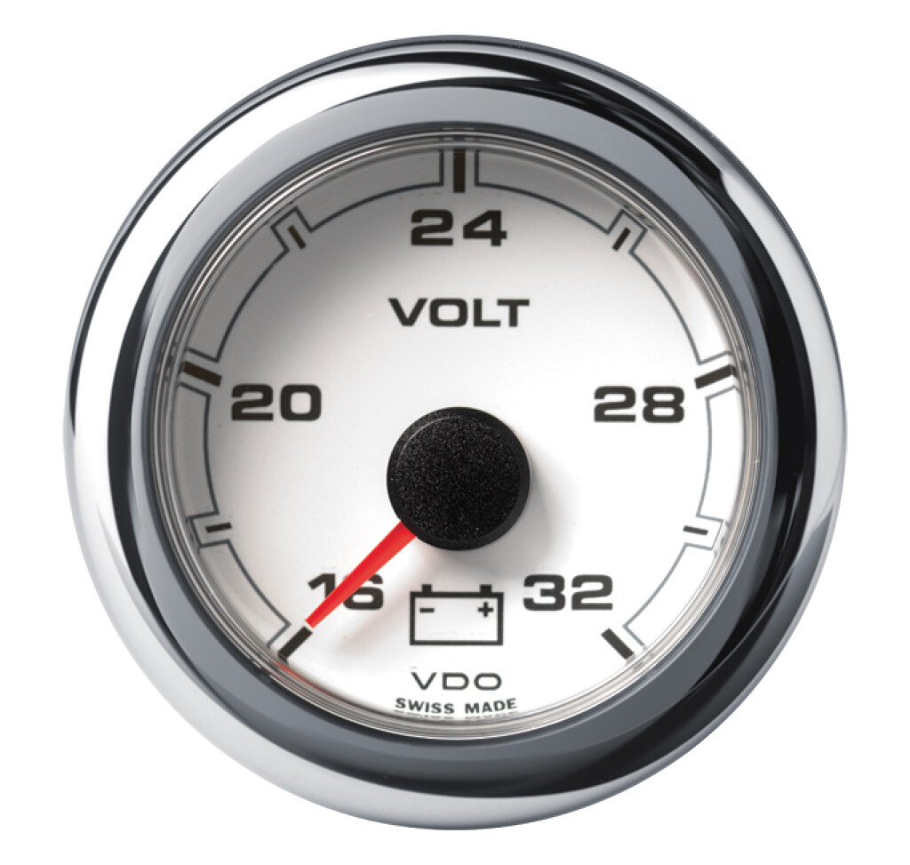 Veratron VDO OCL Voltmeter 16-32V 52mm Wit