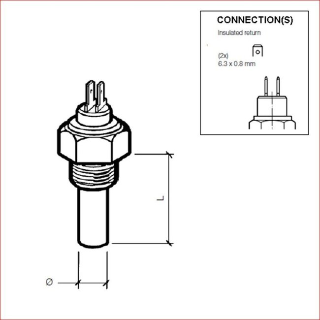 VDO VDO Temp.gever 1/4x18 NPTF-2 instr.MV