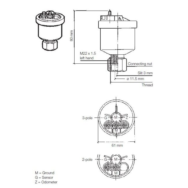 VDO VDO Generator gever 63mm