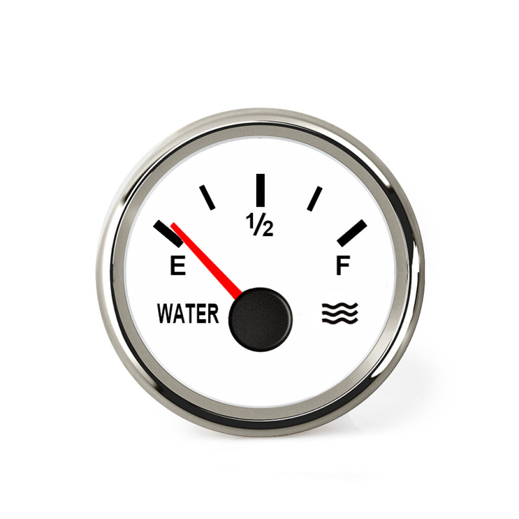 HOLLEX Hollex Drinkwatermeter 9-32V Wit/RVS 0-190Ohm