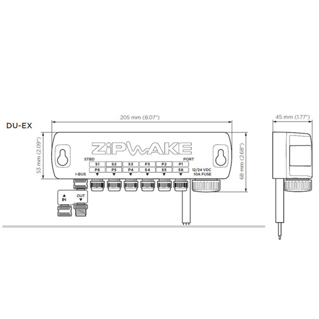 Zipwake Zipwake Distribution EXP Unit E met Stroomkabel 6m