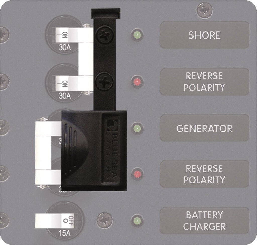 Blue Sea Systems BSS Lockout Slide 2Pos Dubbelpolig Ac (B)