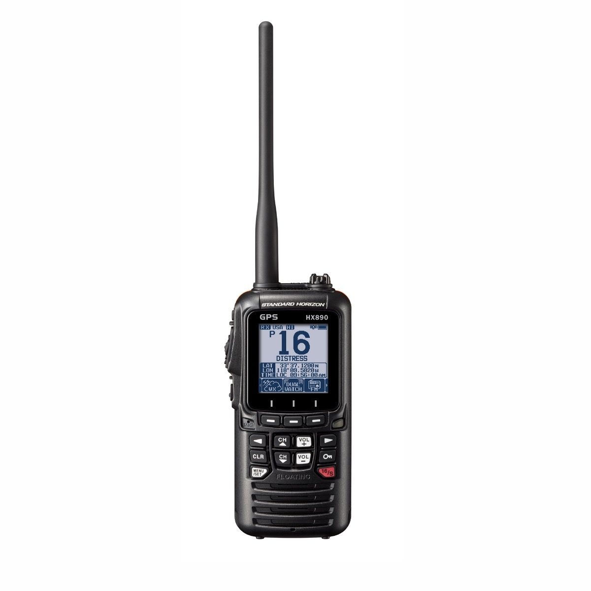 Standard Horizon HX890E Handmarifoon GPS & DSC, Zwart
