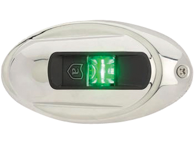 Attwood Stuurboordlicht led Lightarmor verticaal ovaal rvs