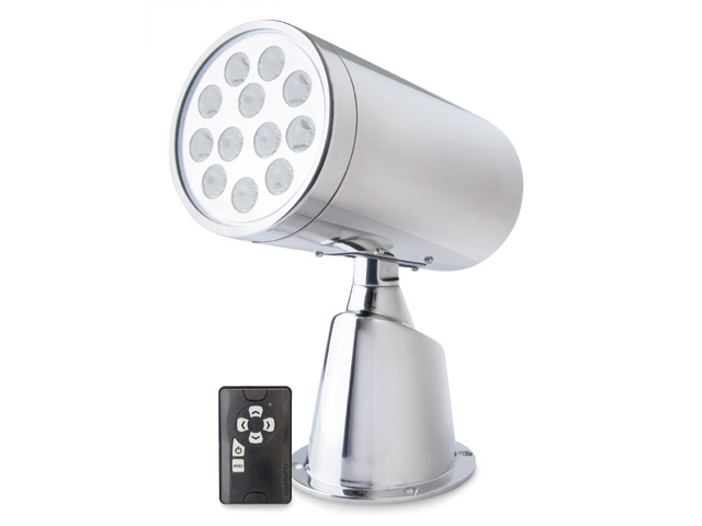 Marinco Wireless Led IP67 SS Spotlight With Remote