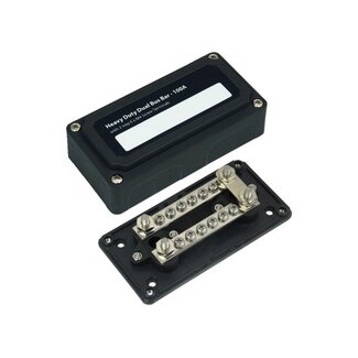 Talamex Busbar heavy duty 12xM4 met 4xM6 stud max 100A