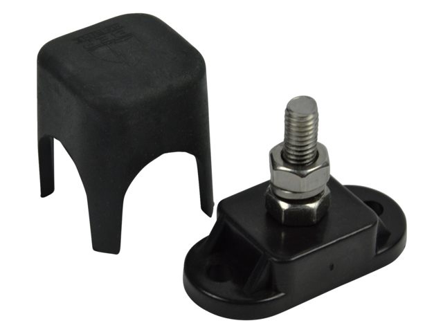 BEP Vermogensklem 6mm stud zwart