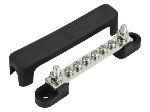 BEP Busbar 6 terminals, 2 studs