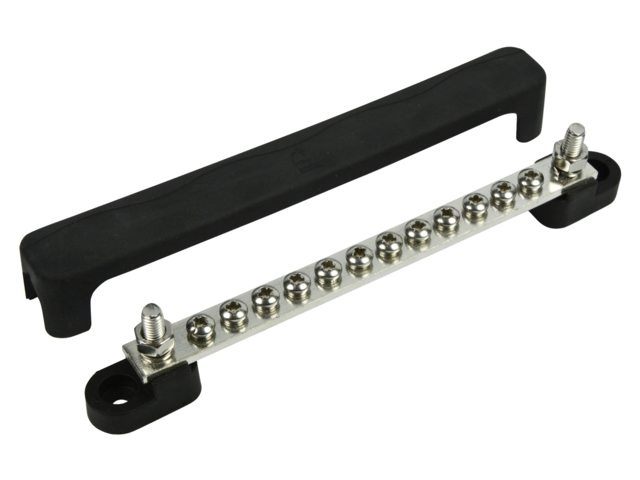 BEP Busbar 12 terminals, 2 studs