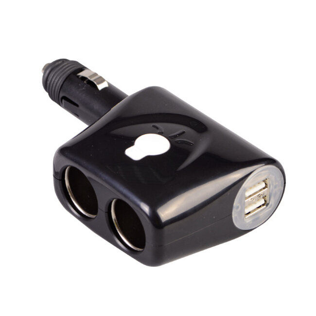 Talamex 12V adapter 1<2 + 2xusb